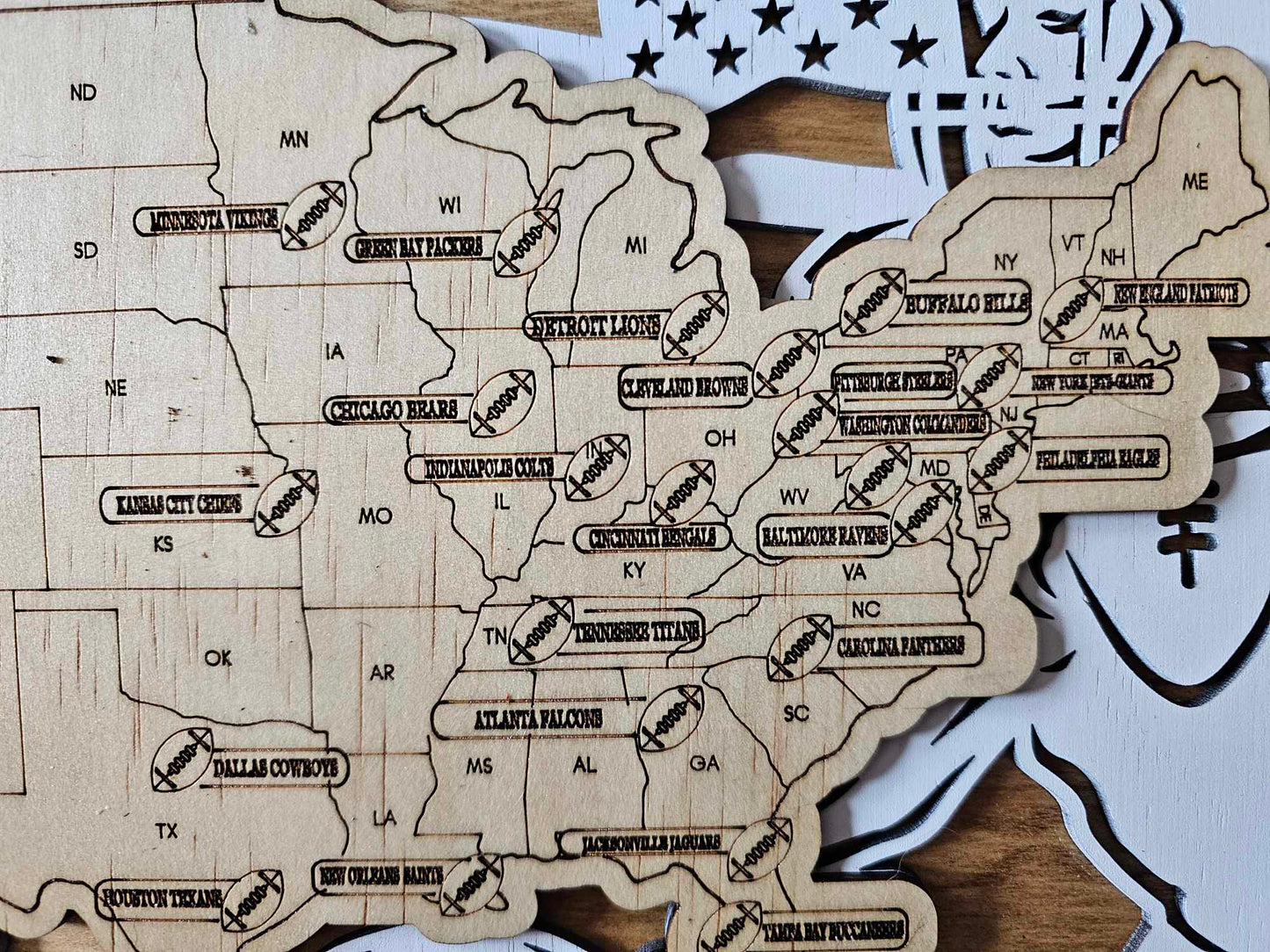 Football Team Map, Hangable