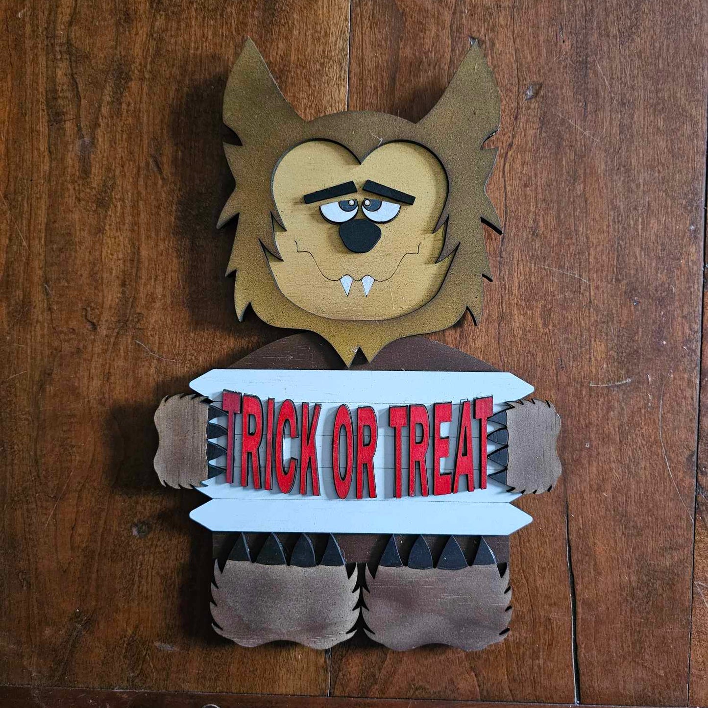 Trick or Treat Werewolf Sign