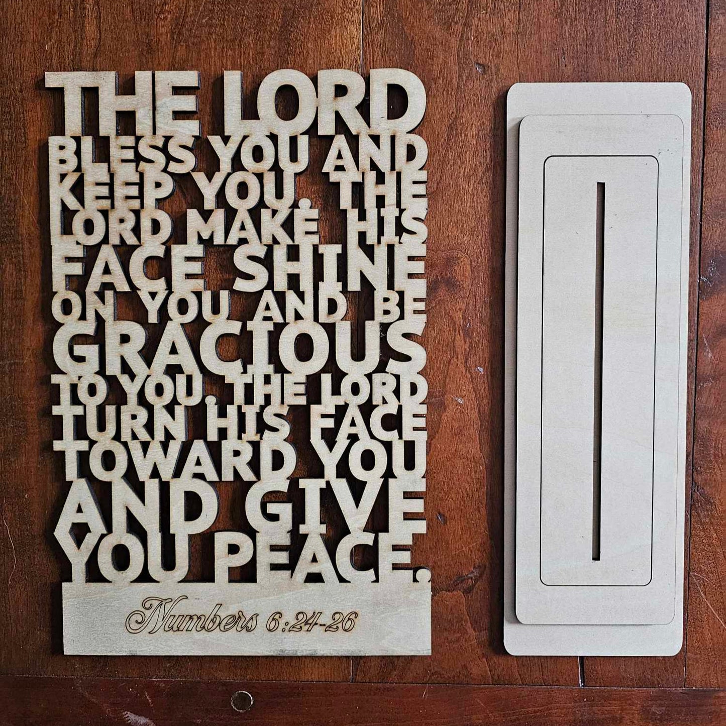 The Lord Bless You, with Stand | Cutout Verse Numbers 6:24-26