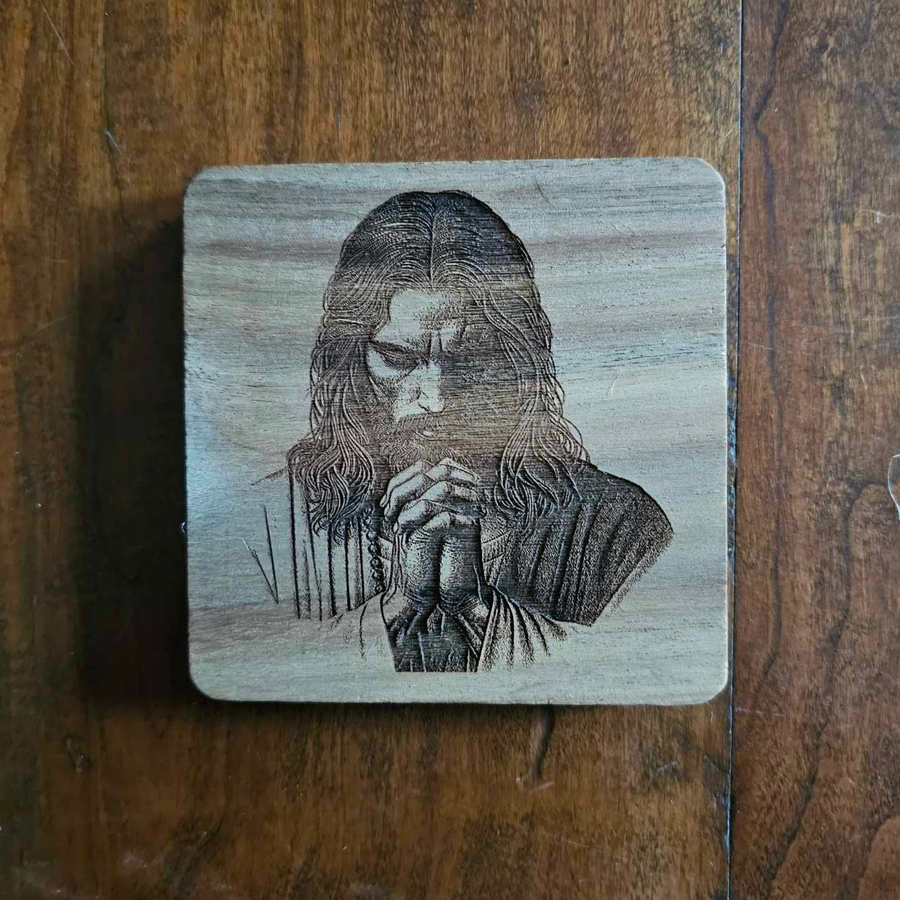 Jesus Praying Coasters, Set of 4