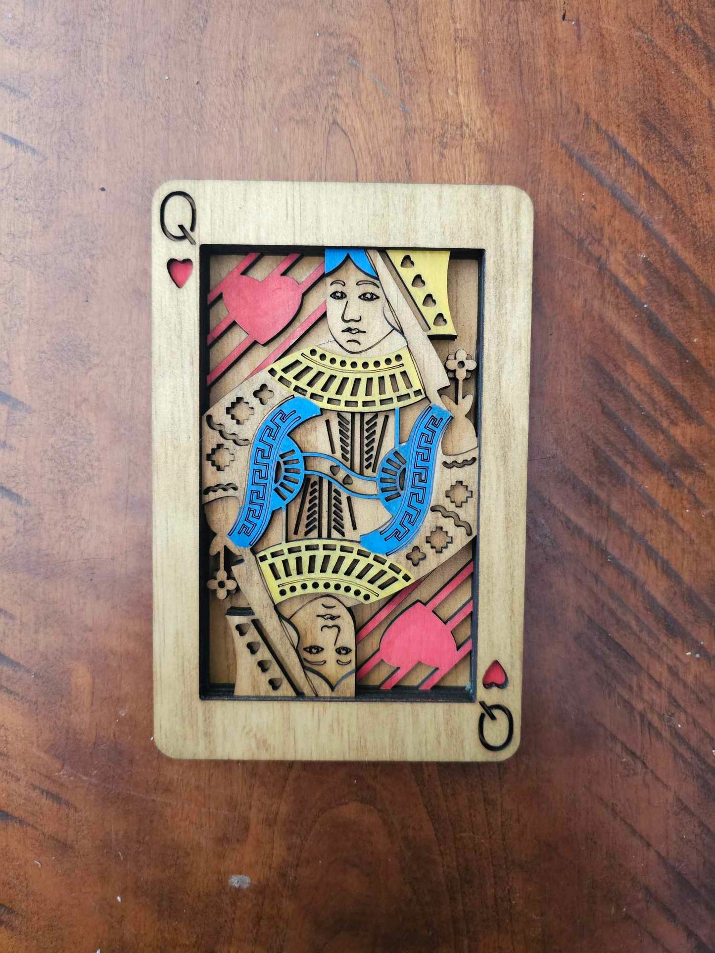 Playing Card Relief, Handpainted