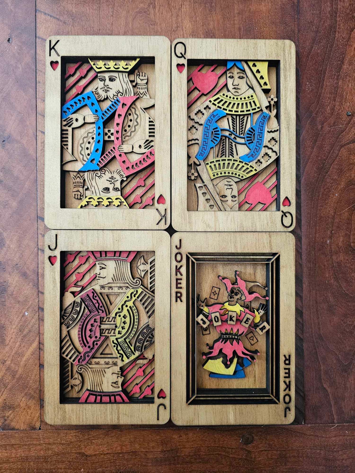 Playing Card Relief, Handpainted