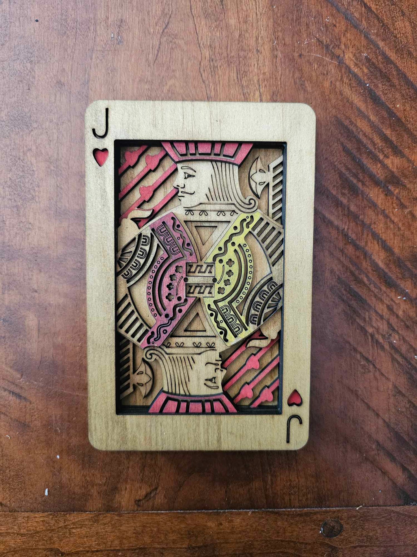 Playing Card Relief, Handpainted