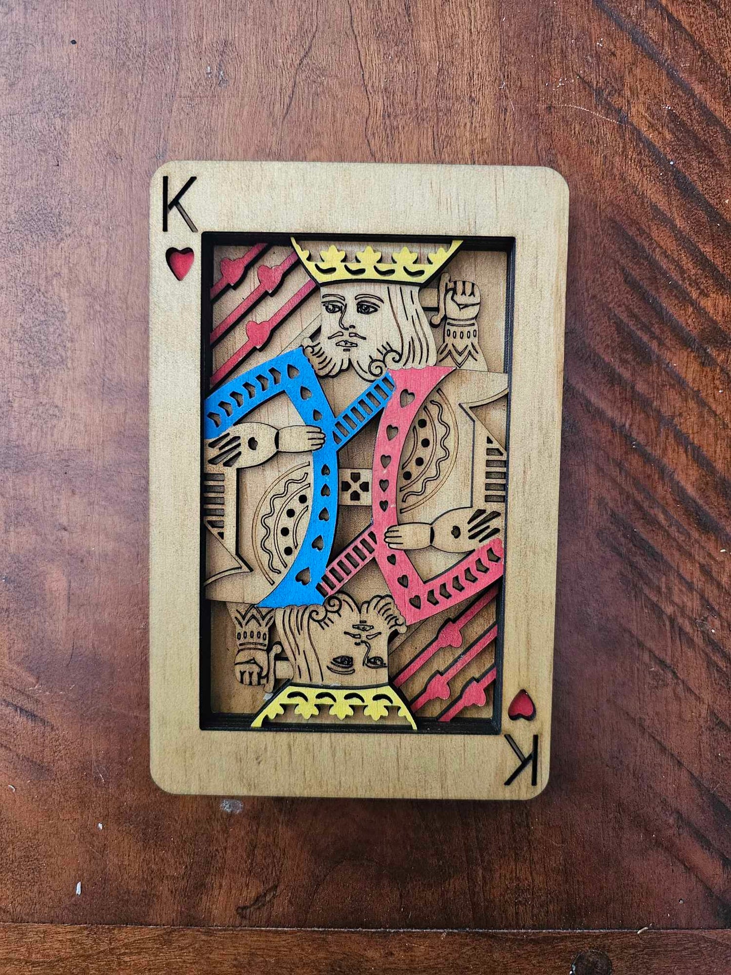 Playing Card Relief, Handpainted