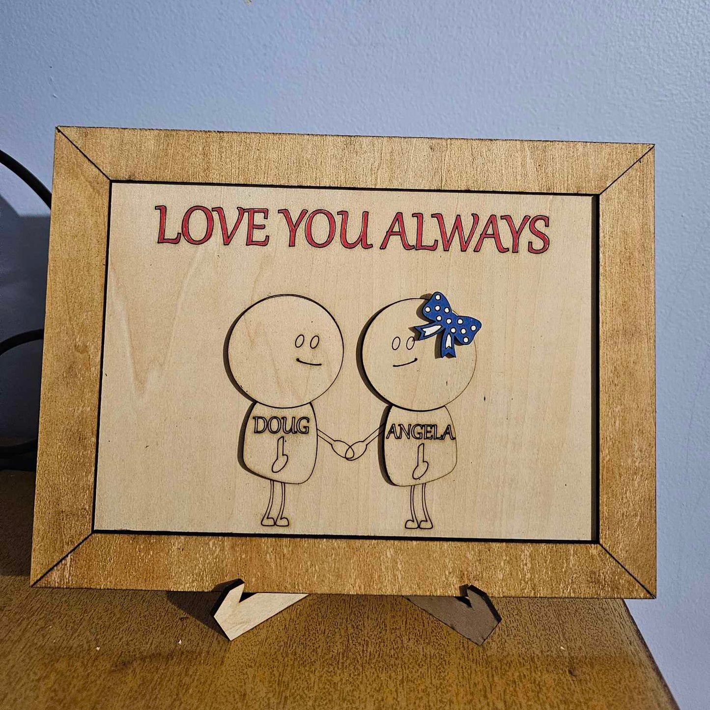 Love you Always Framed Plaque with Stand