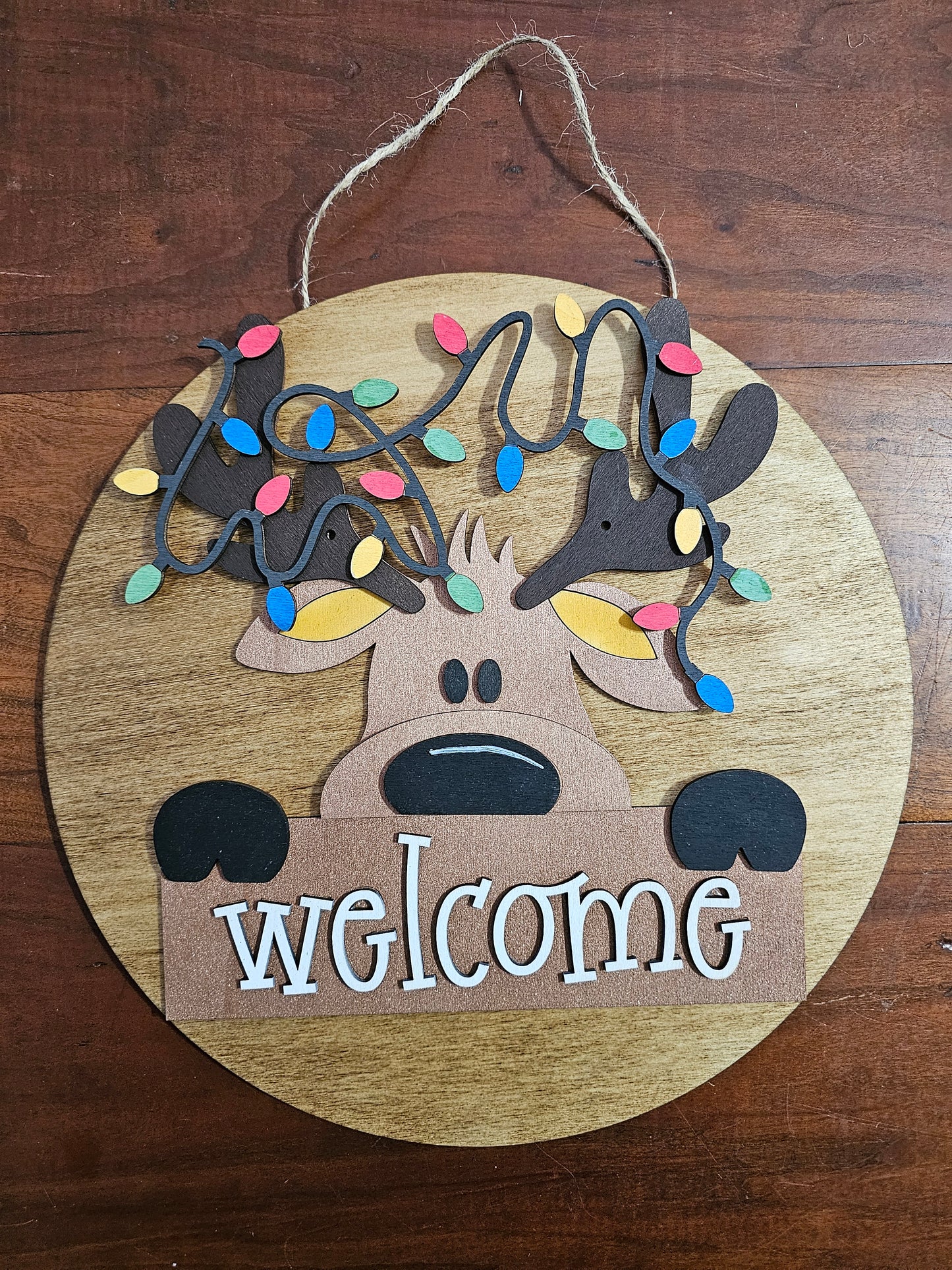 Welcome Reindeer Sign