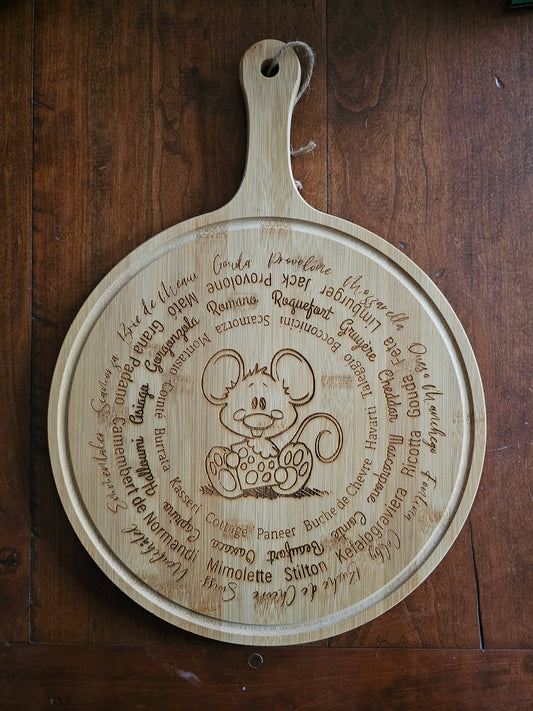 Cheese Cutting Board Round w/ Handle