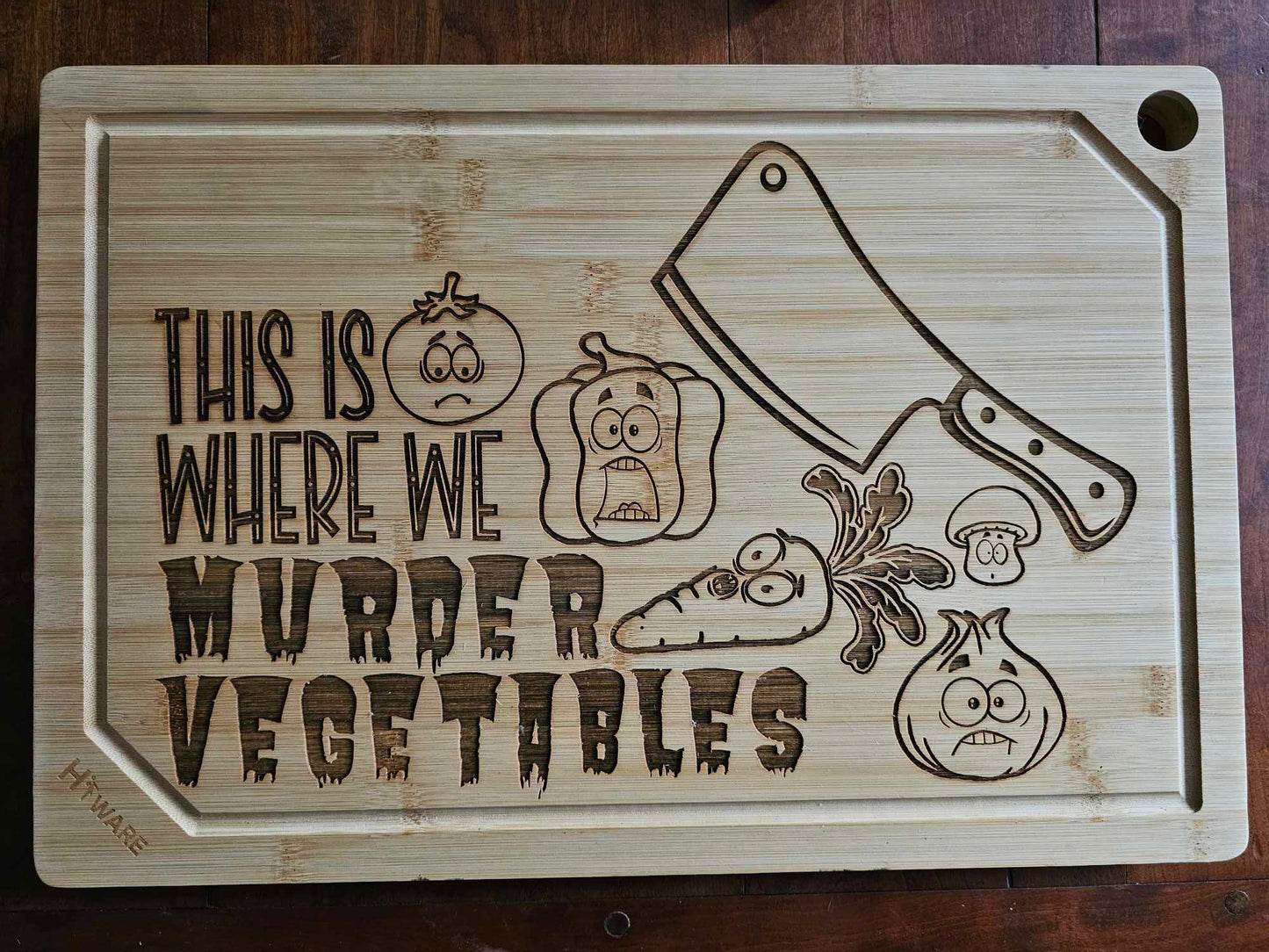Where We Murder Vegetables, Engraved Cutting Board